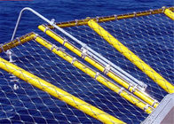 Reticolato offshore di perimetro dell'eliporto, recinto della maglia della corda della piattaforma di Holicopter di sicurezza