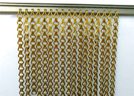 Decorativo dell'alluminio dell'oro rete la tenda a catena della mosca del metallo di larghezza di 3m