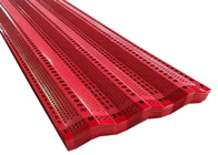Pannelli di recinzione a vento perforati rossi per esterni di fibra di poliestere riempimento in polvere elettrostatica