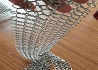 acciaio inossidabile d'argento rotondo Chainmail Ring Mesh Curtain di 22mm