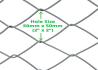 Recinto a 2 pollici 50mm Diamond Hole Cyclone Wire Roll del collegamento a catena del metallo