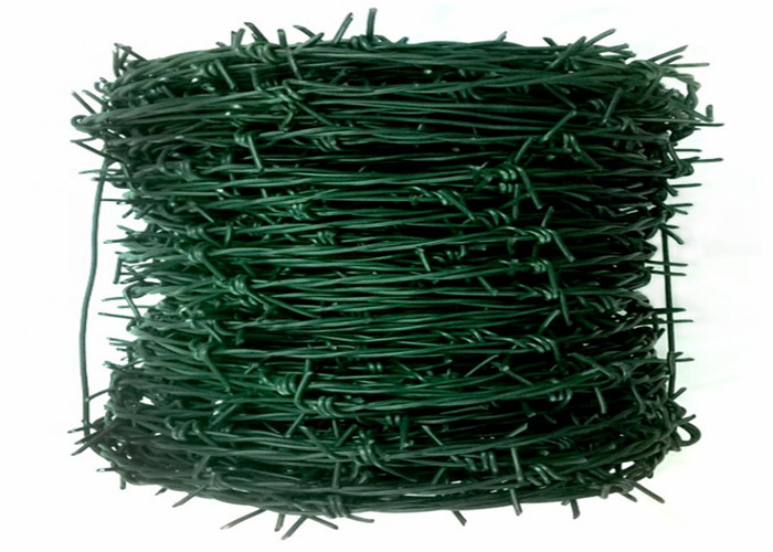 Fabbricazione di fili spinati a doppio filo rivestiti in PVC verde