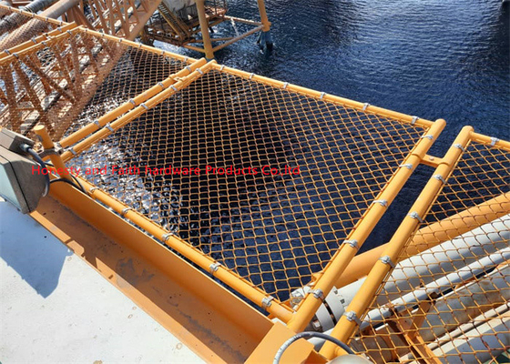 Tipo di recinzione a catena gialla Helideck Net Diamond Offshore Oil Installation