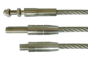 Tre tipi di estremità di filo esterne per i cavi di acciaio inossidabile